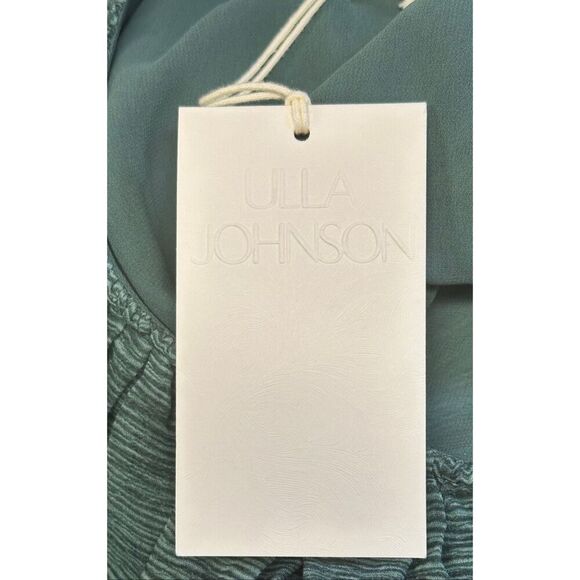 ULLA JOHNSON 100% Silk Audelia Gown in Spruce NWT Size 00 - Picture 8 of 10